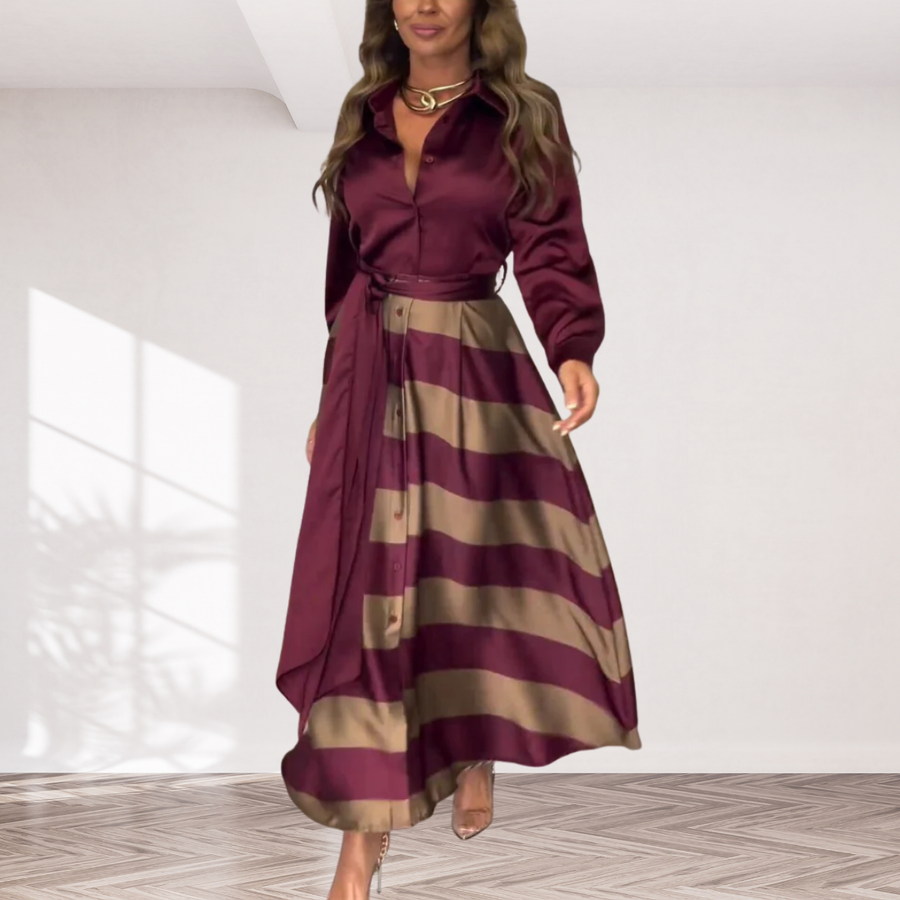 Diana | Striped Maxi Dress