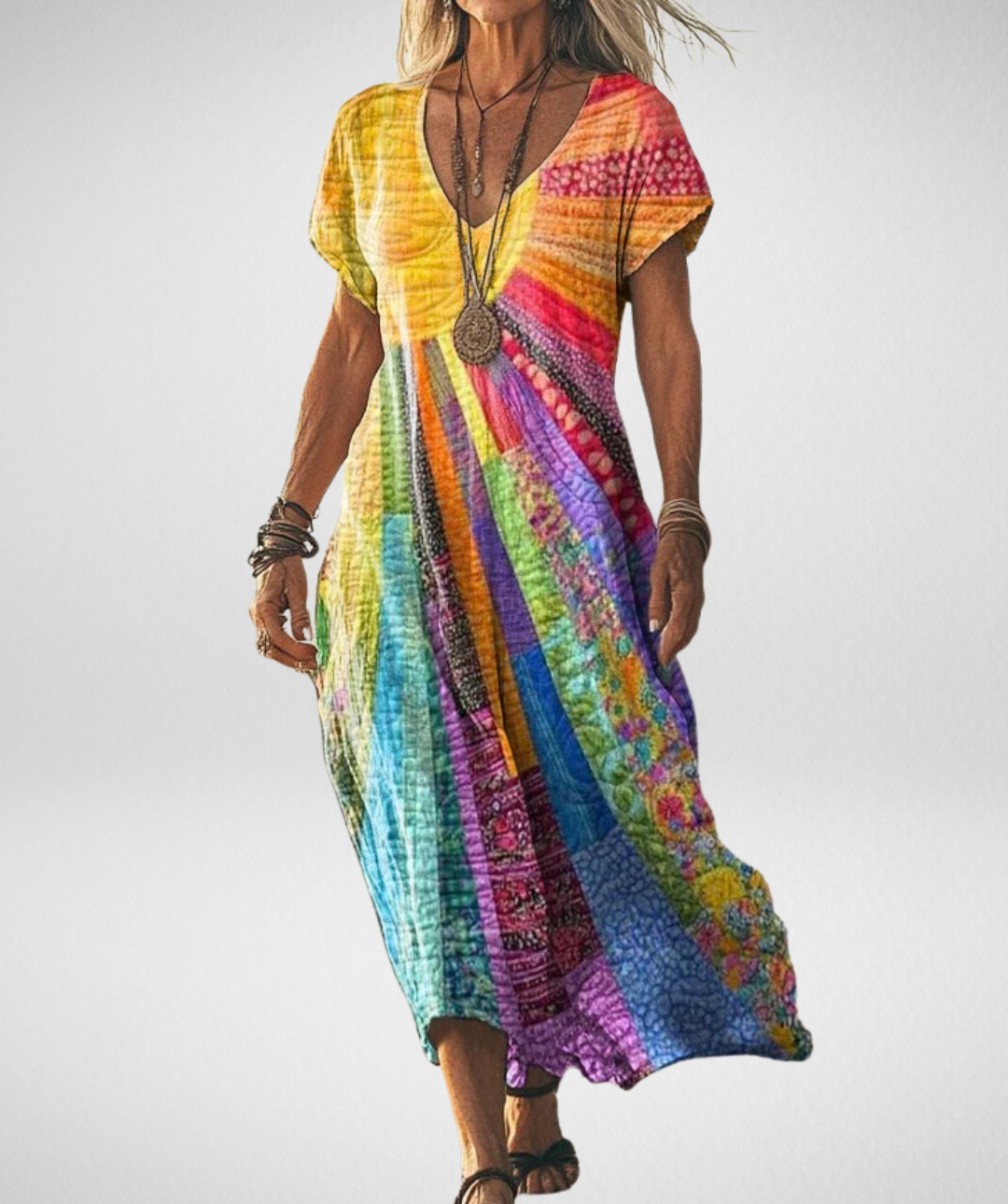 Bohemian Sun Design Dress