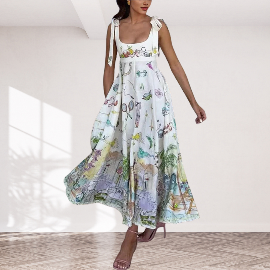 Sandra | Elegant Printed Maxi Dress