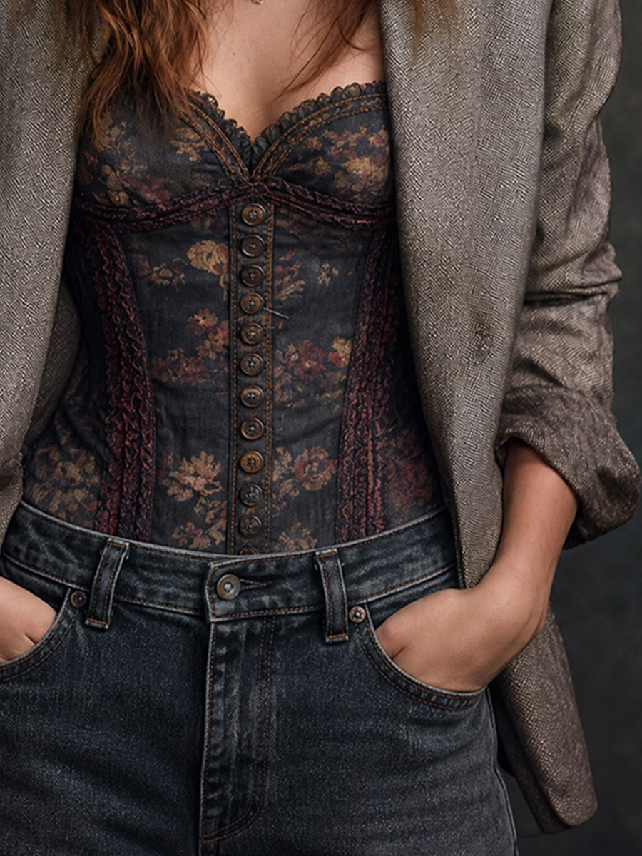 Vintage Taupe Textured Tailored Blazer