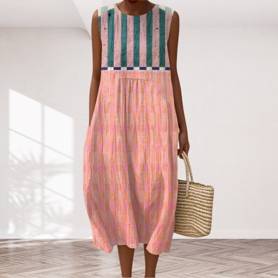 Lily™ Striped Pastel Midi Dress