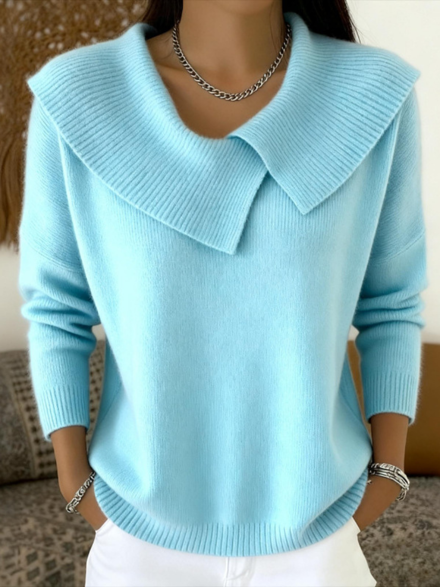Hazel Zoe™ | Warm Sweater with Soft Collar