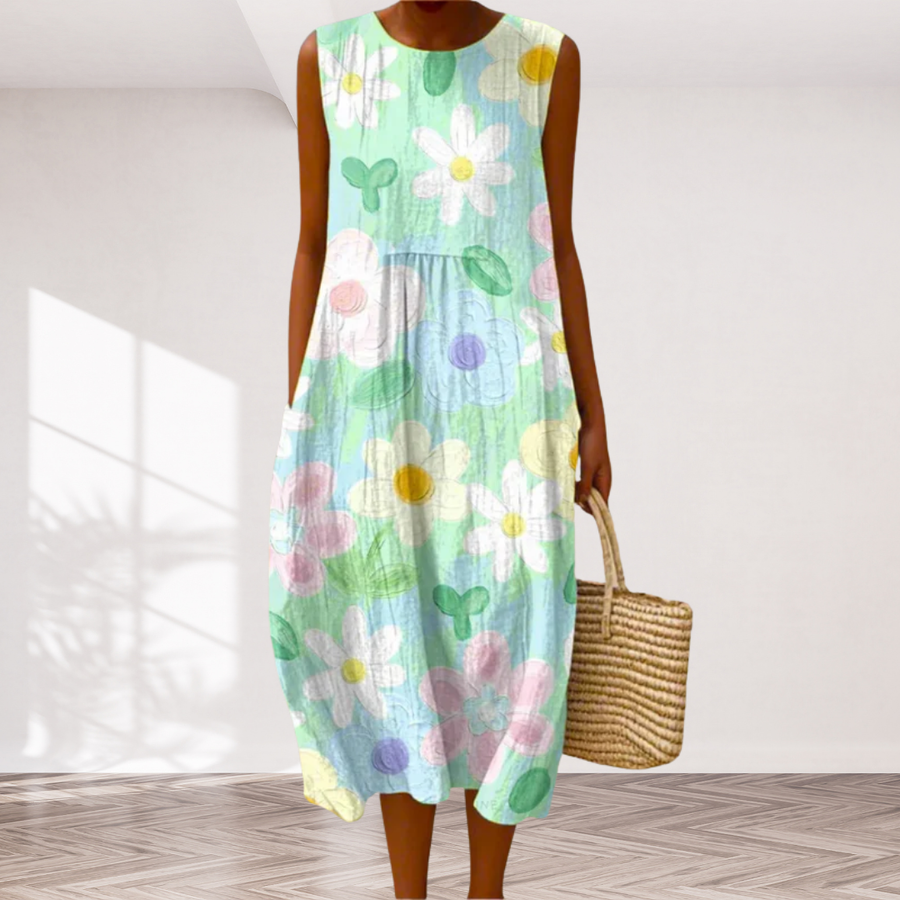 Erin™ Pastel Blossom Midi Dress