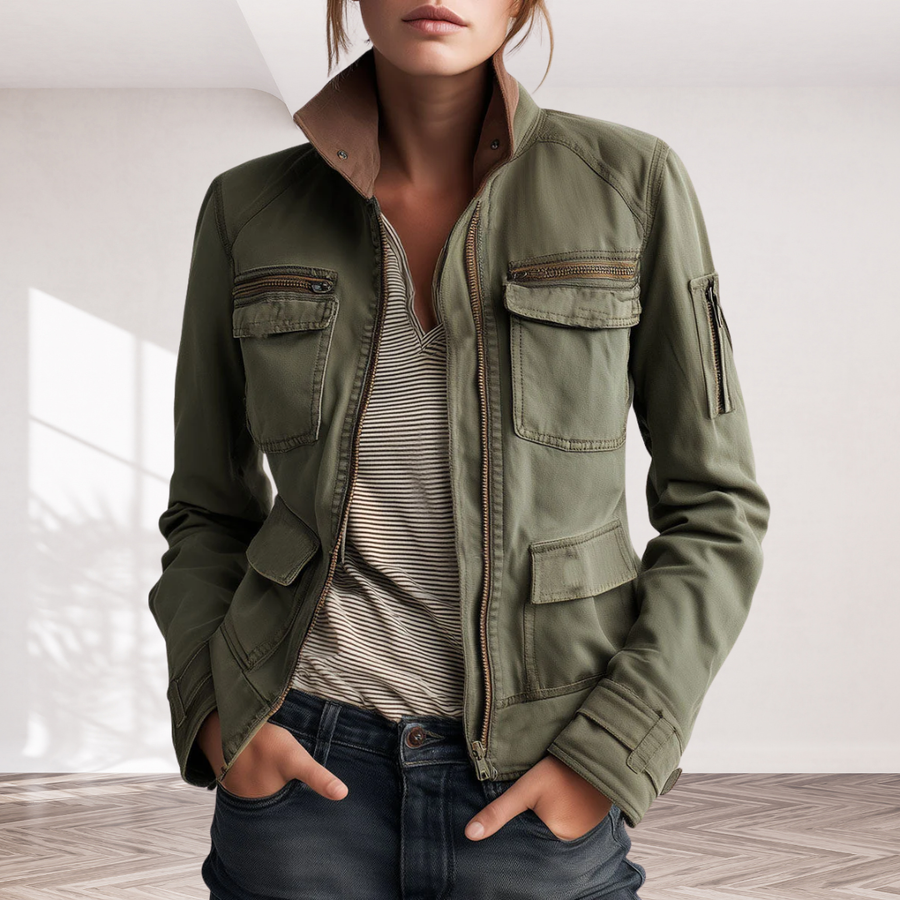 Outerdoor Utility Pocket Olive Green Cargo Jacket