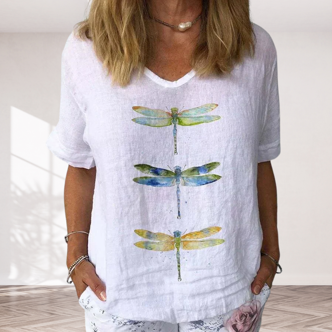 Stella | Retro V-Neck Top