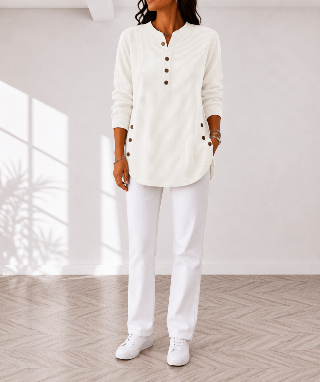 Eden | Button Henley Tunic