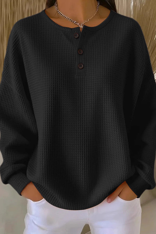 Hazel Zoe™ | Loose-Fitting Blouse with Buttons