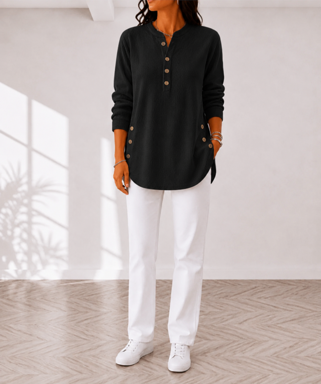 Eden | Button Henley Tunic