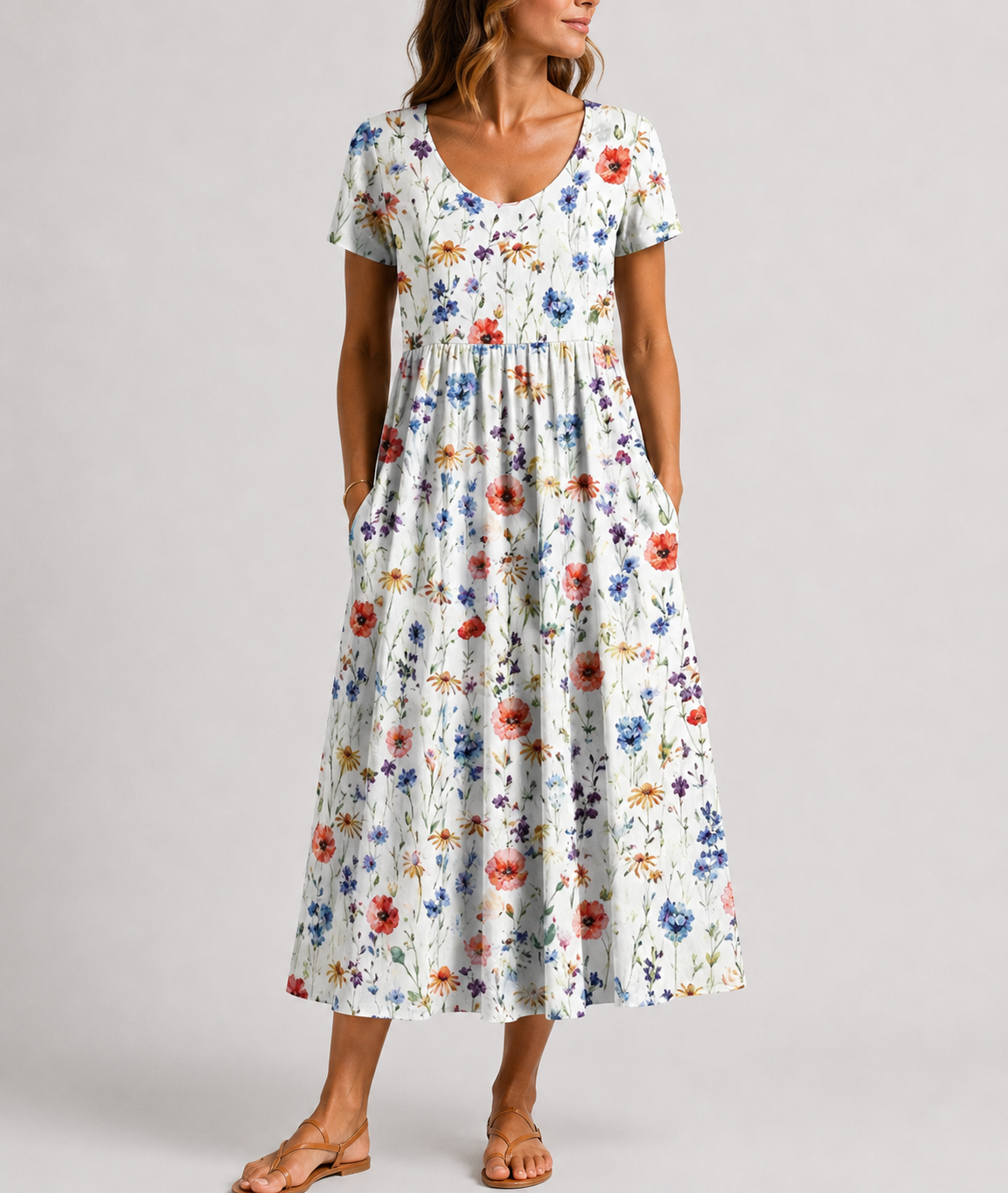GEORGINA | ELEGANT DRESS WITH TUMMY COVERAGE