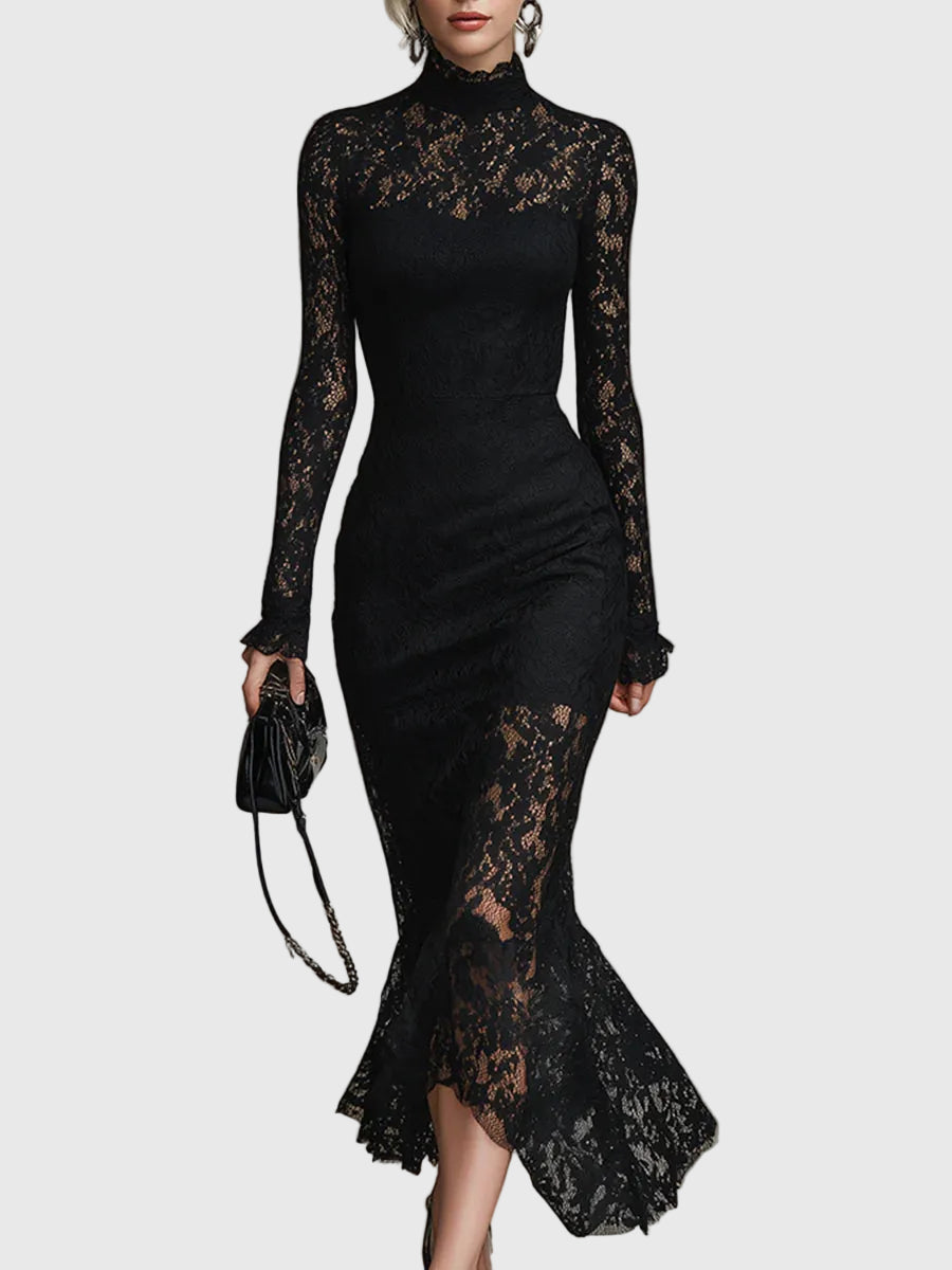 Taylynnne | Elegant Lace Fishtail Maxi Dress