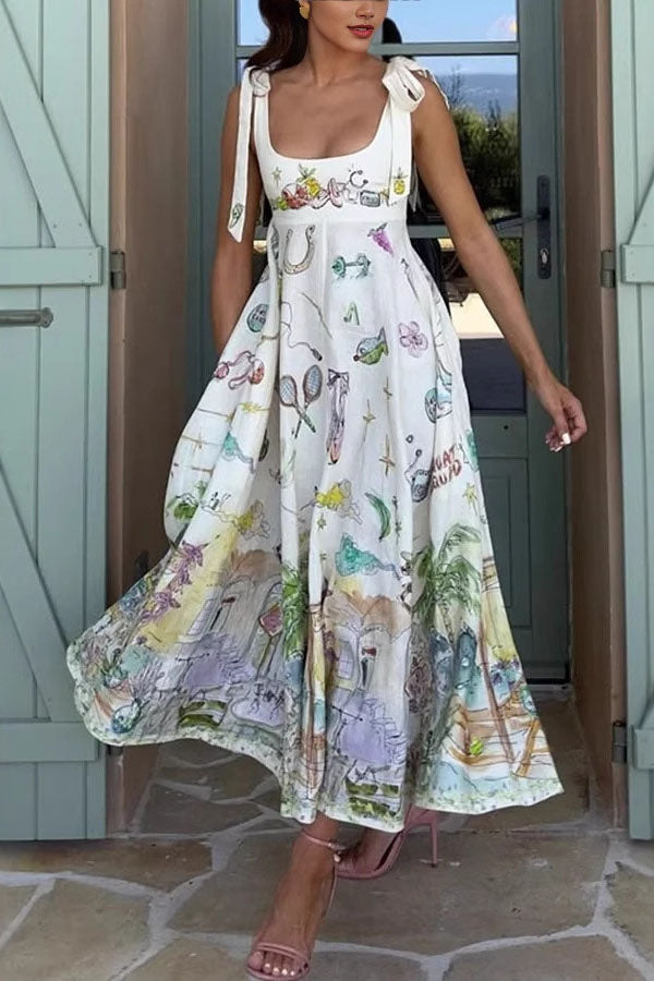 Sandra | Elegant Printed Maxi Dress