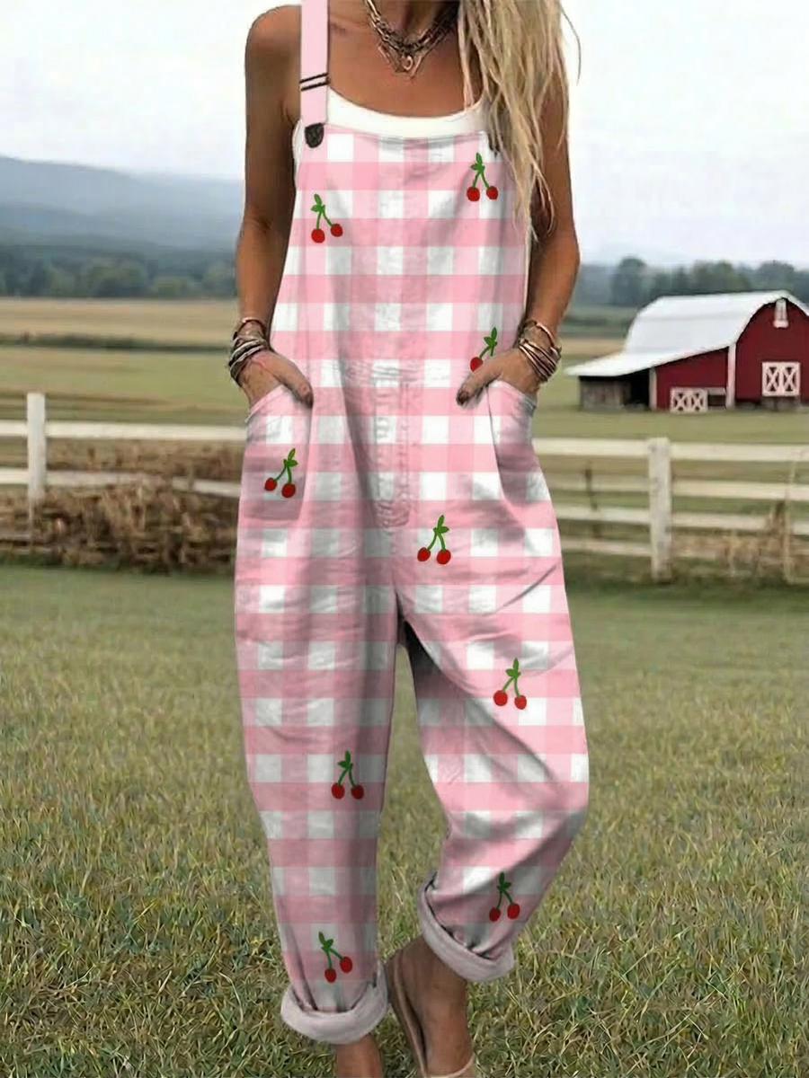 Fie - Cherry Gingham Jumpsuit