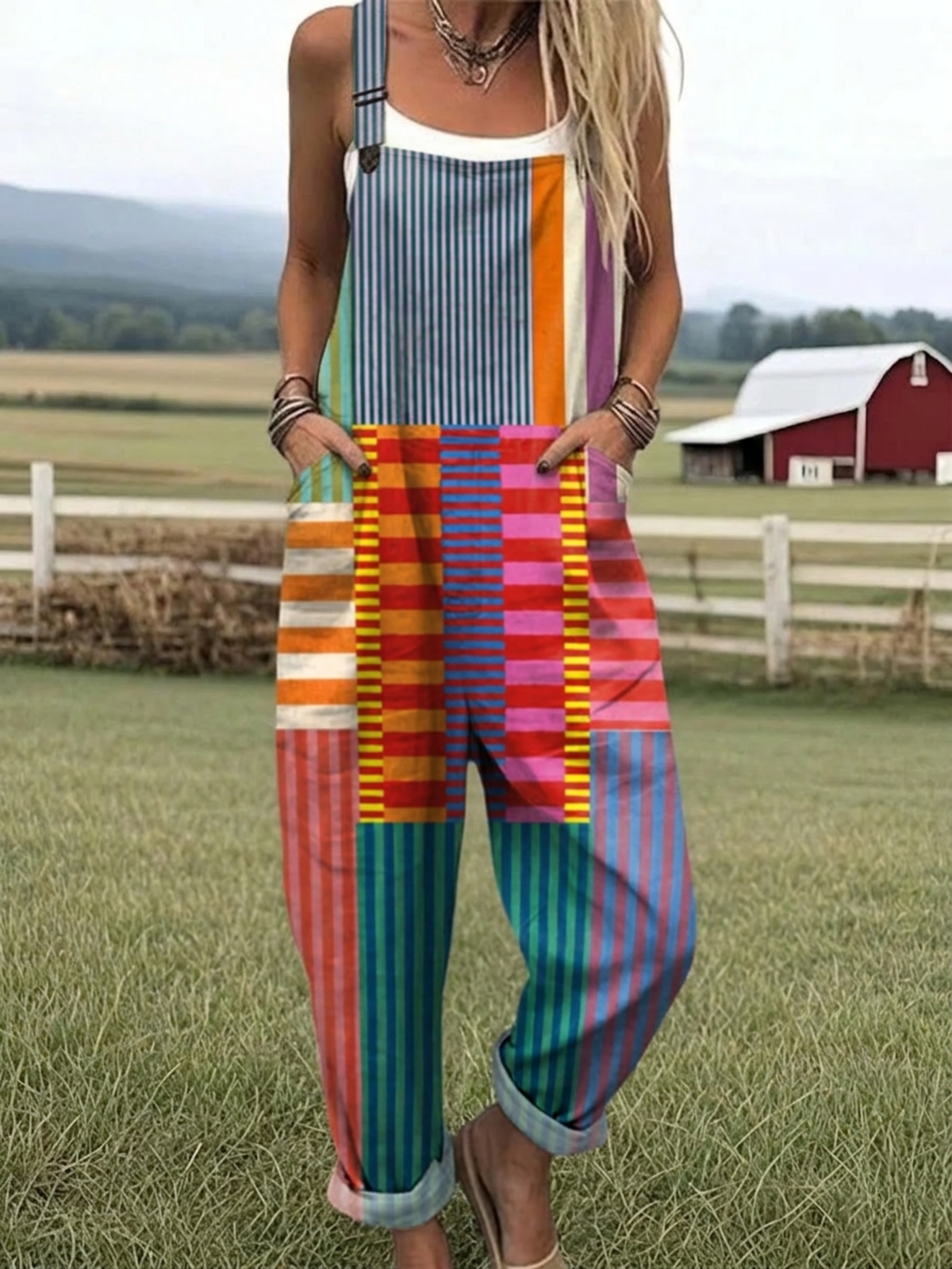 Sigrid - Rainbow Stripes Jumpsuit