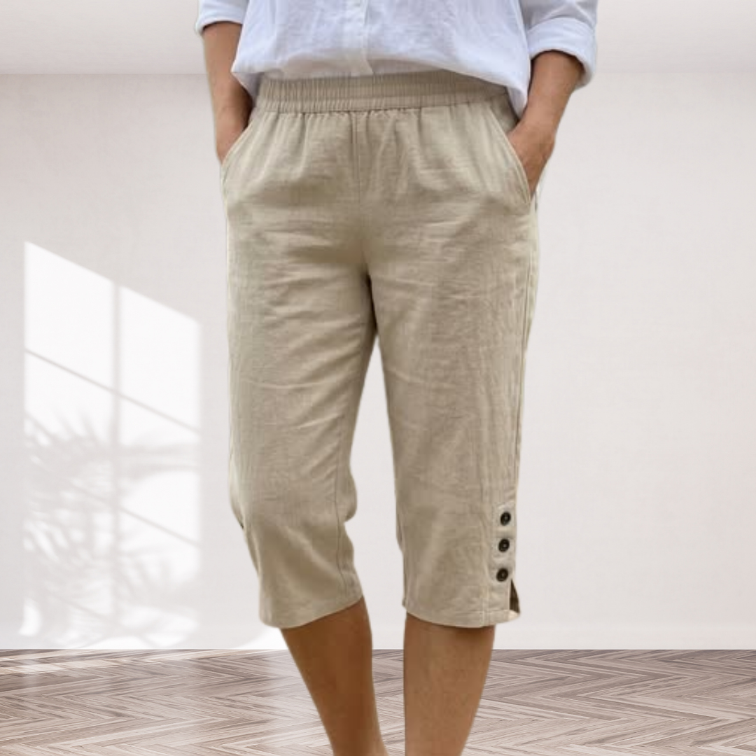 Maddie | Effortlessly tailored coastal capri trousers