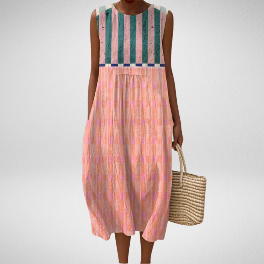 Lily™ Striped Pastel Midi Dress