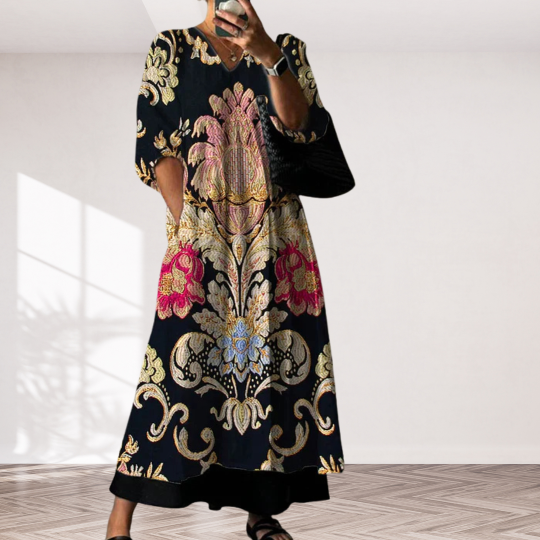 Elegant Print Dress Clara