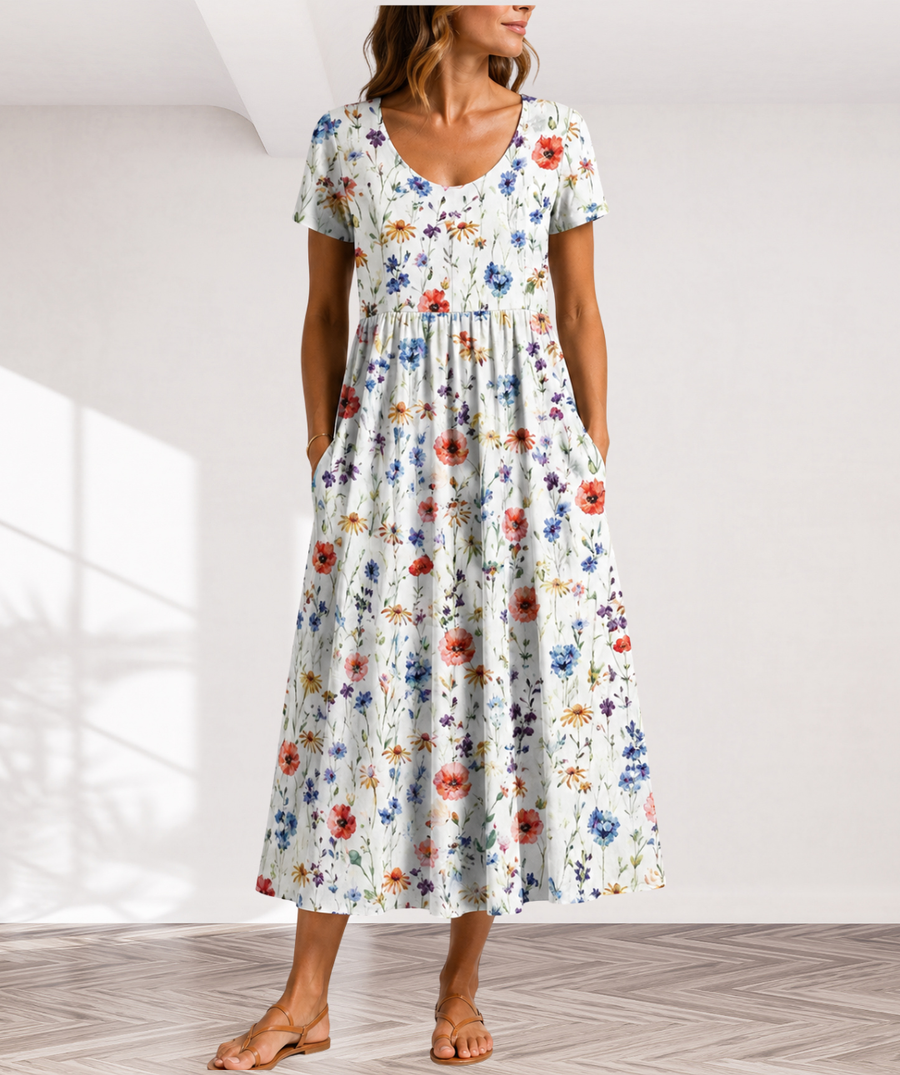 GEORGINA | ELEGANT DRESS WITH TUMMY COVERAGE