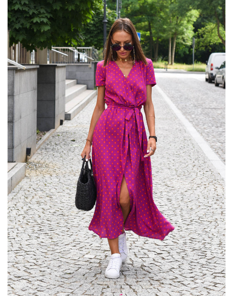 Judy | Stylish V-Neck Floral Dress