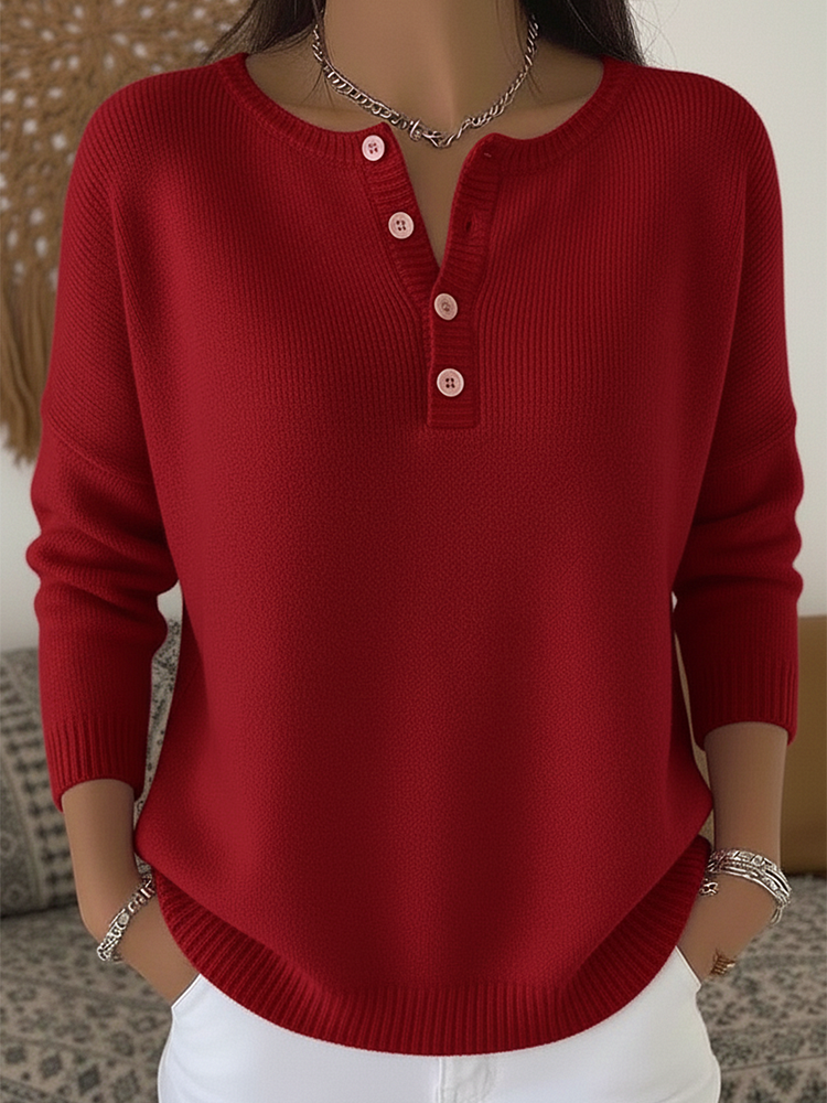 Hazel Zoe™ | Calm Button-Up Jumper