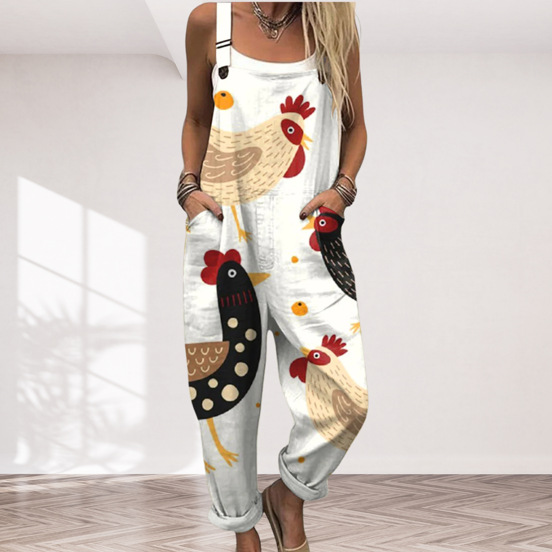 Frida - Playful Hen Jumpsuit