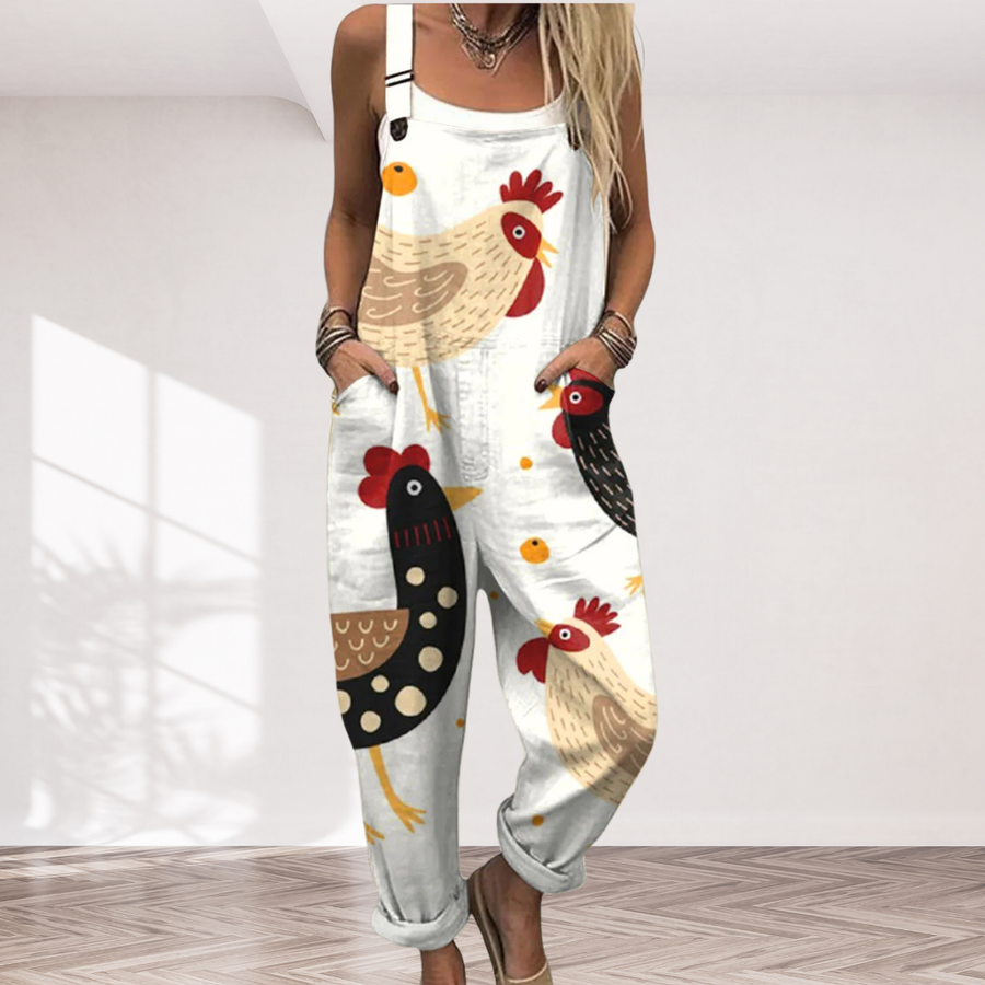 Frida - Playful Hen Jumpsuit