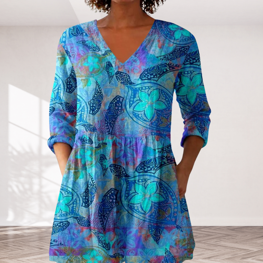 Juliette | Long Blouse with V-Neck